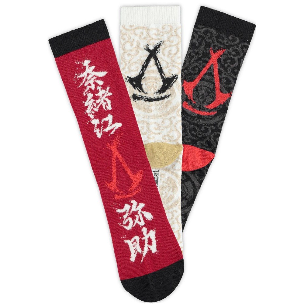 Assassin's Creed - Assassin's Creed Shadows - 3 Pack Sokken - Multicolours